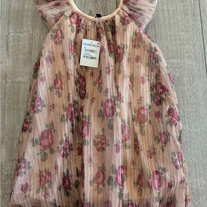 Zunie Pink and Green Floral Dress